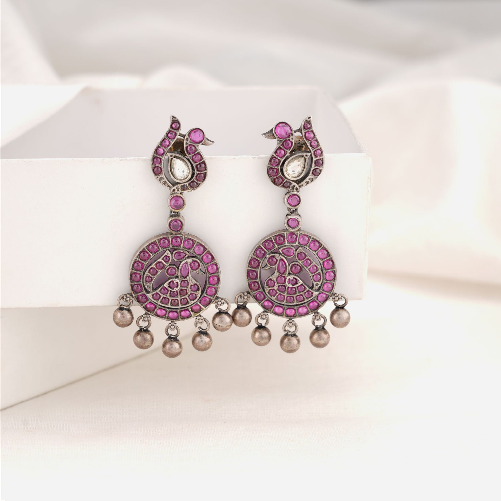 Handmade Hot Pink Fire Opal and Sterling Silver Dangle Earrings – A Western  Wedding Co
